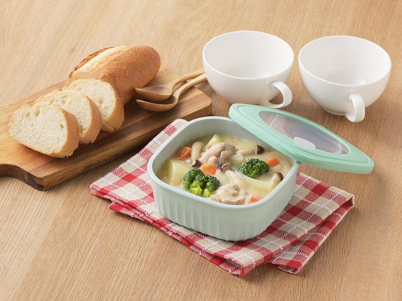 ＆smile　電子レンジ対応保存容器3pcセット