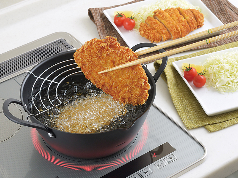 揚げ天　広口深型揚げ鍋24cm