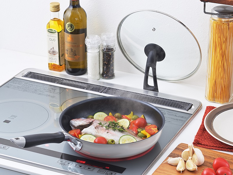 グランクック　IH対応ダイヤモンドコートフライパン26cm(立つフタ付)