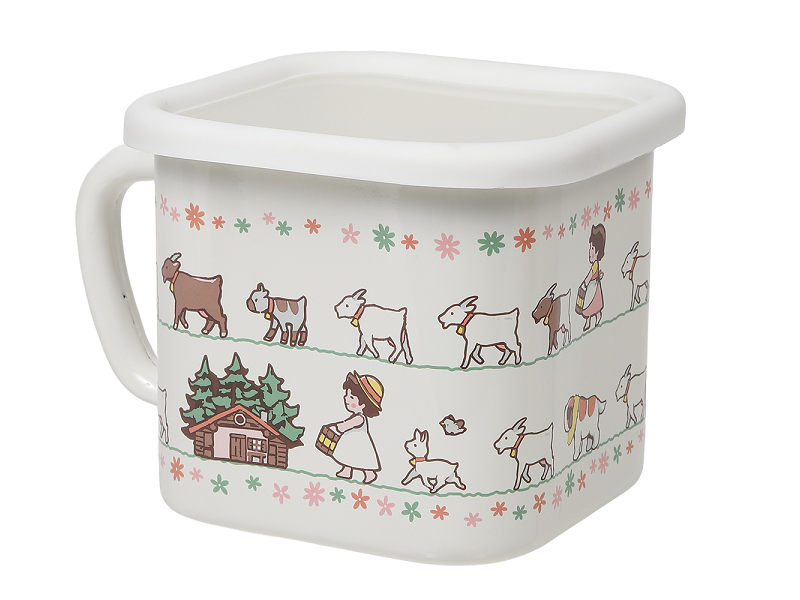 アルプスの少女ハイジ　ホーローマルチスクエアポット