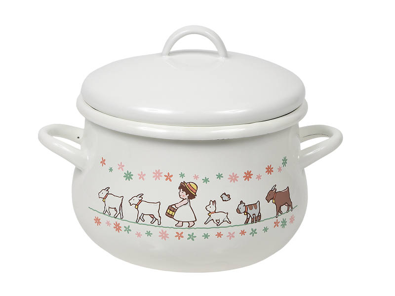 アルプスの少女ハイジ　ホーロー両手鍋16cm