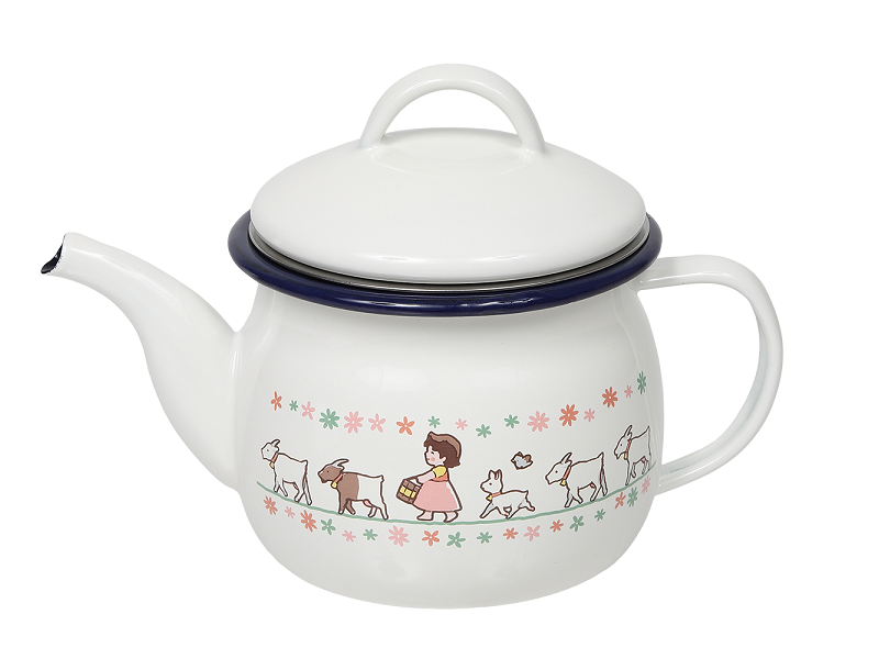 アルプスの少女ハイジ　ホーローティーポット(茶こし付)