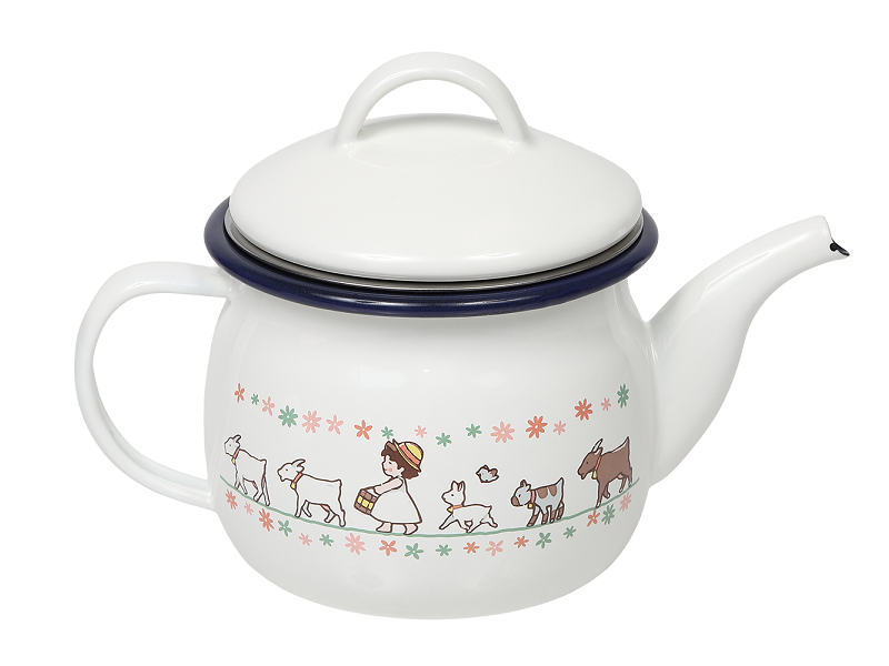 アルプスの少女ハイジ　ホーローティーポット(茶こし付)