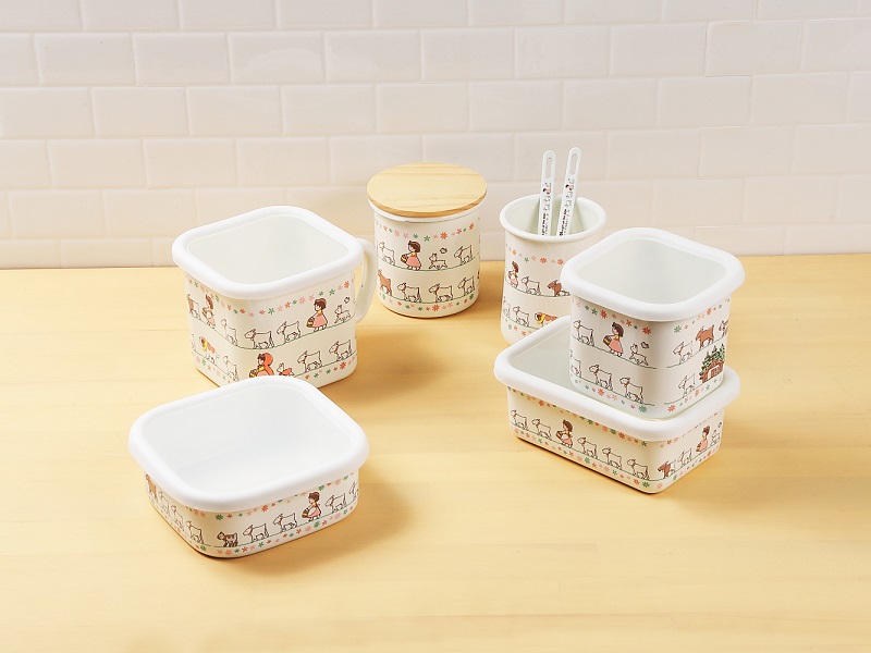 アルプスの少女ハイジ　ホーロースクエアストッカー・L