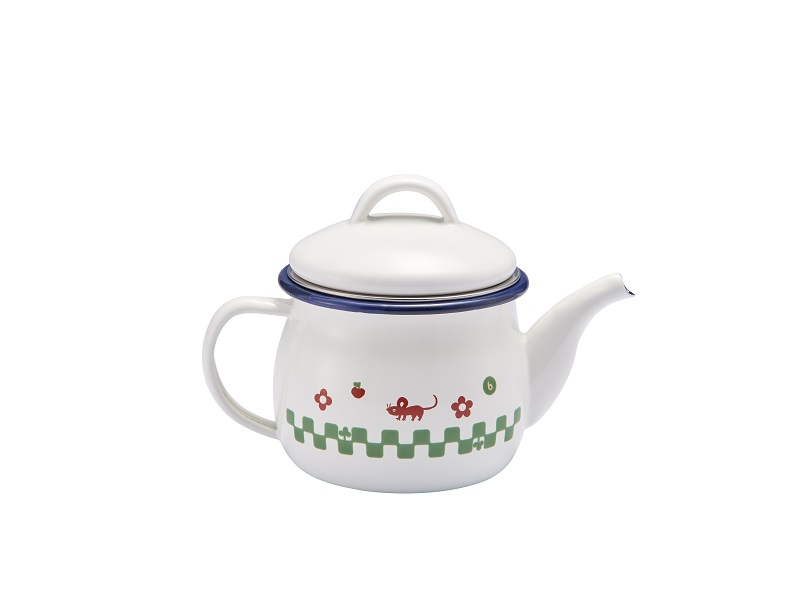 かずくま　ホーローティーポット(茶こし付)