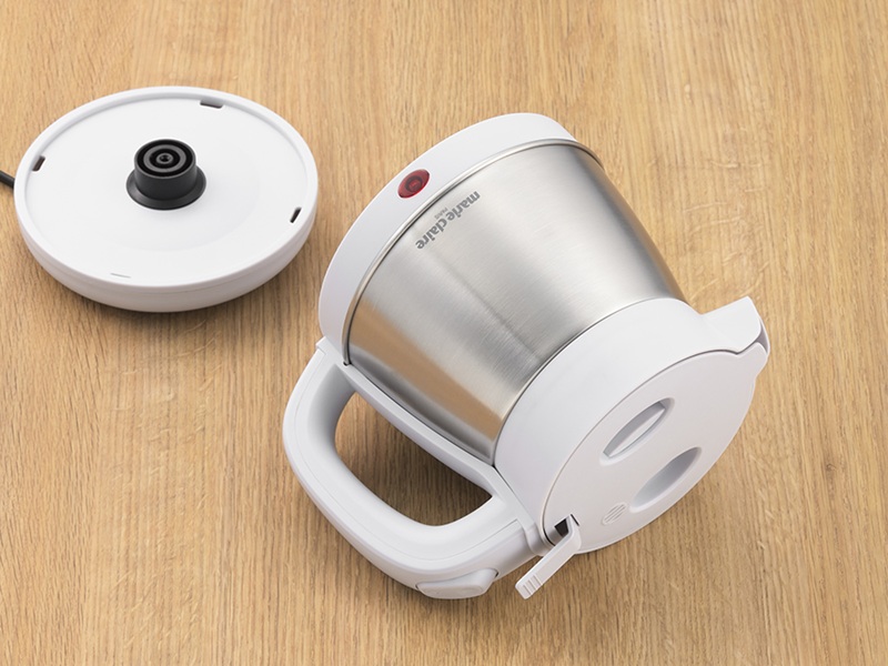 マリ・クレール こぼれにくいステンレス電気ケトル0.8L