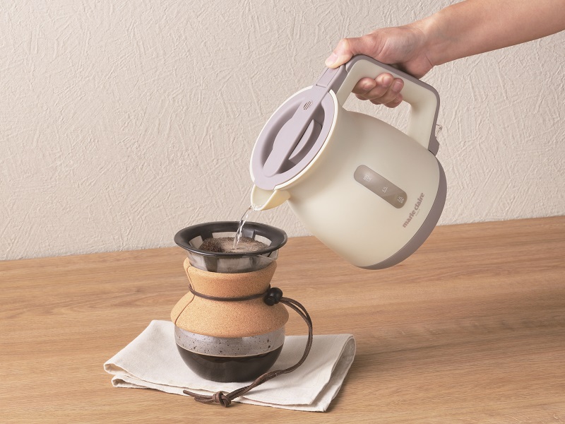 マリ・クレール こぼれにくい電気ケトル1.0L