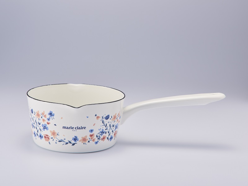 マリ・クレール fleurette　ホーローミルクパン15cm