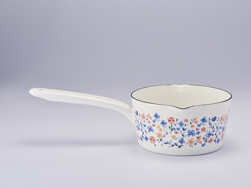 マリ・クレール fleurette　ホーローミルクパン15cm