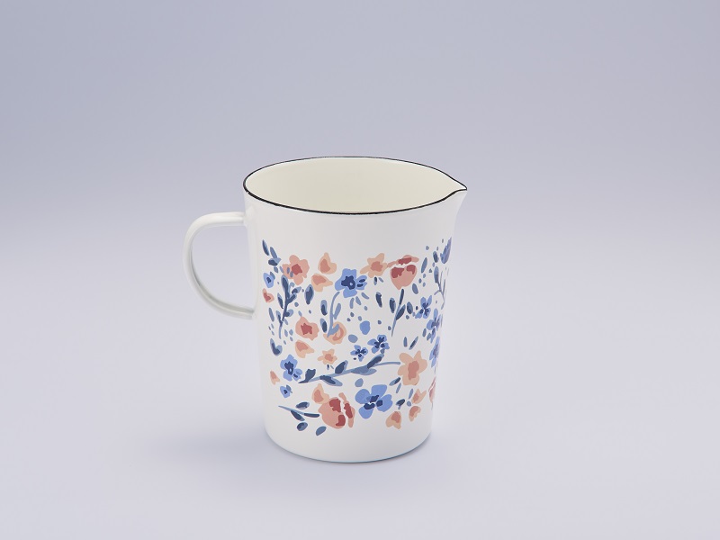 マリ・クレール fleurette　ホーローメジャーカップ・L