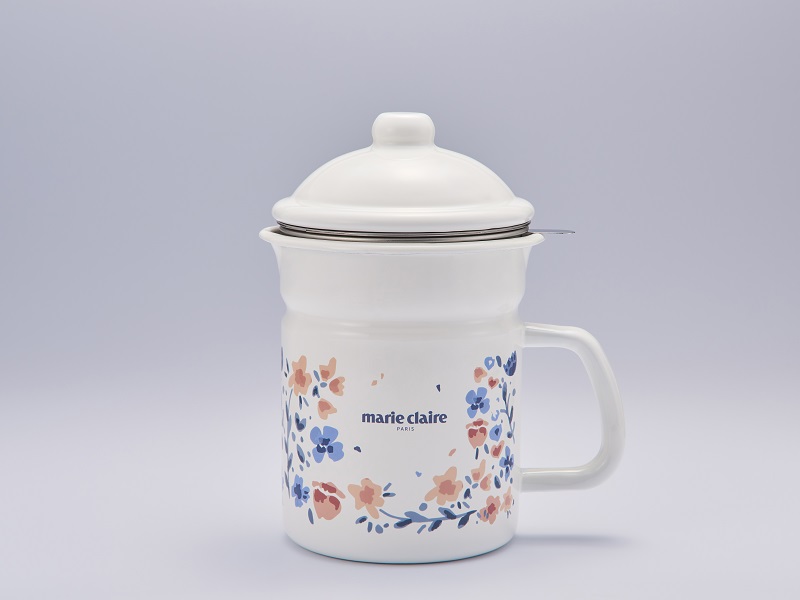 マリ・クレール fleurette　ホーローオイルポット