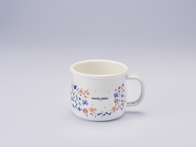 マリ・クレール fleurette　ホーローマグカップ