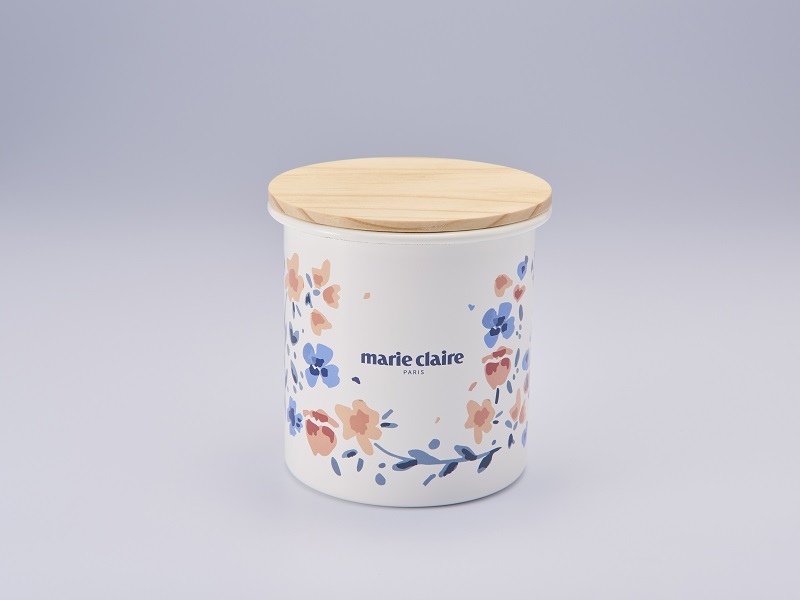 マリ・クレール fleurette　ホーローキャニスター