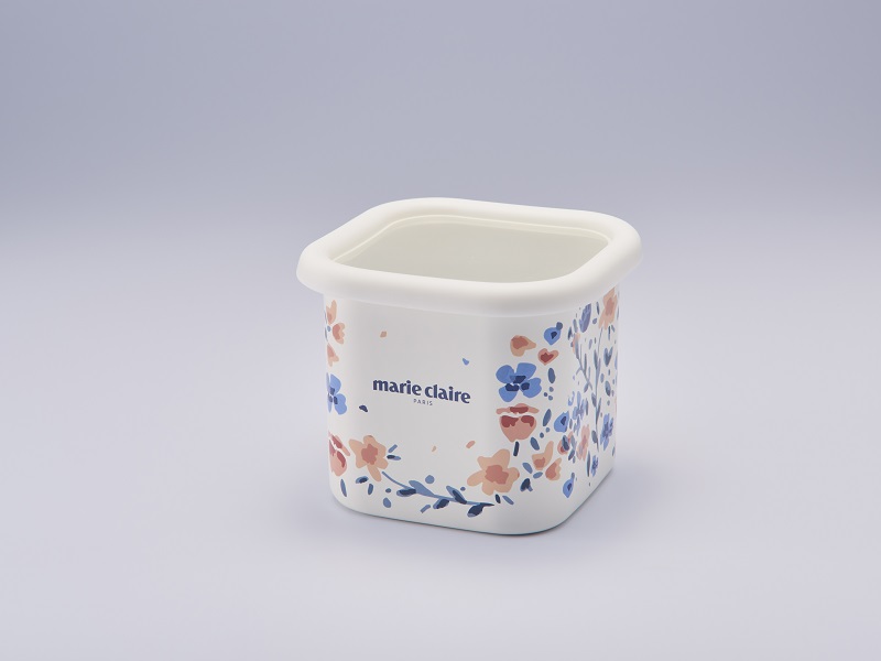 マリ・クレール fleurette　ホーローキューブストッカー・S