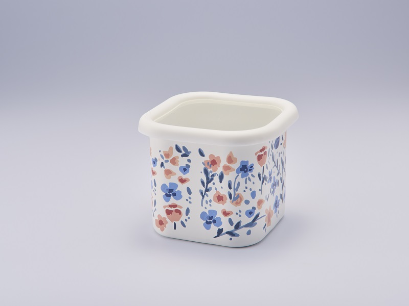 マリ・クレール fleurette　ホーローキューブストッカー・S