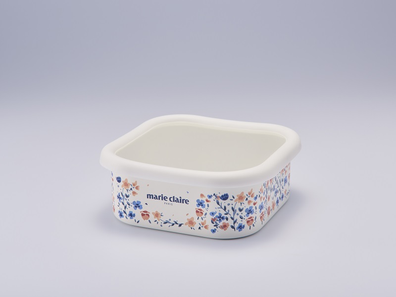 マリ・クレール fleurette　ホーロースクエアストッカー・L