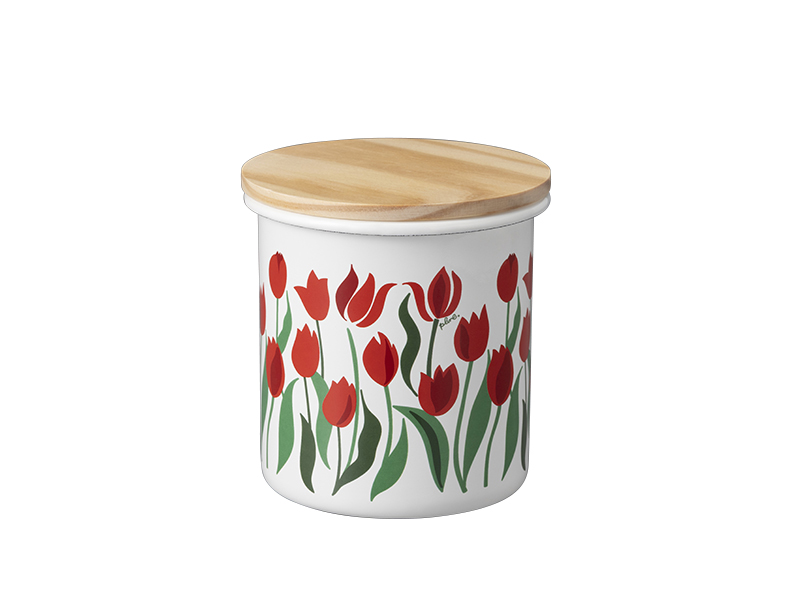 プルーン　ホーローキャニスターチューリップパレット