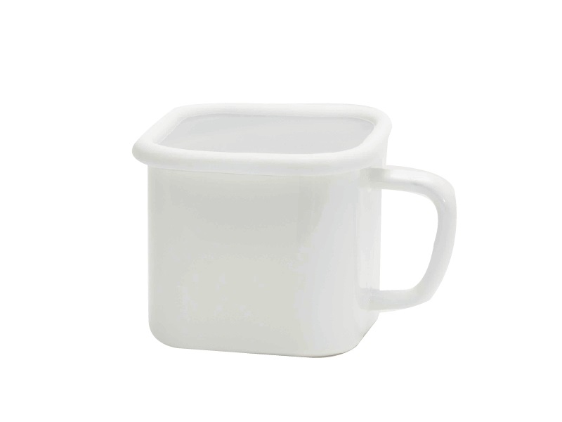 ピア・コローレ　ホーローマルチスクエアポット(ホワイト)