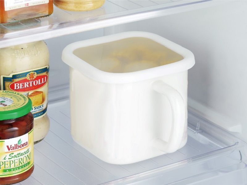 ピア・コローレ　ホーローマルチスクエアポット(ホワイト)