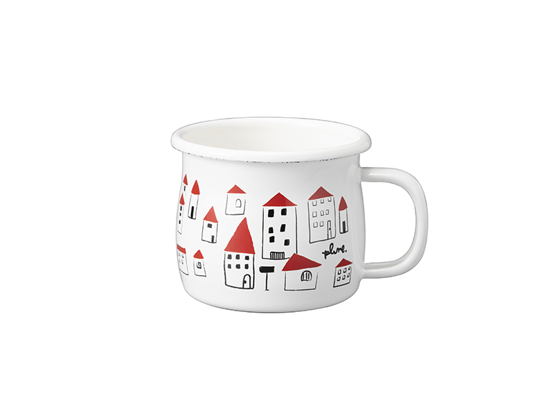 プルーン　ホーローマグカップakaiyaneno