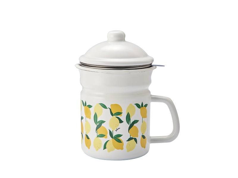 プルーン　ホーローオイルポットレモン