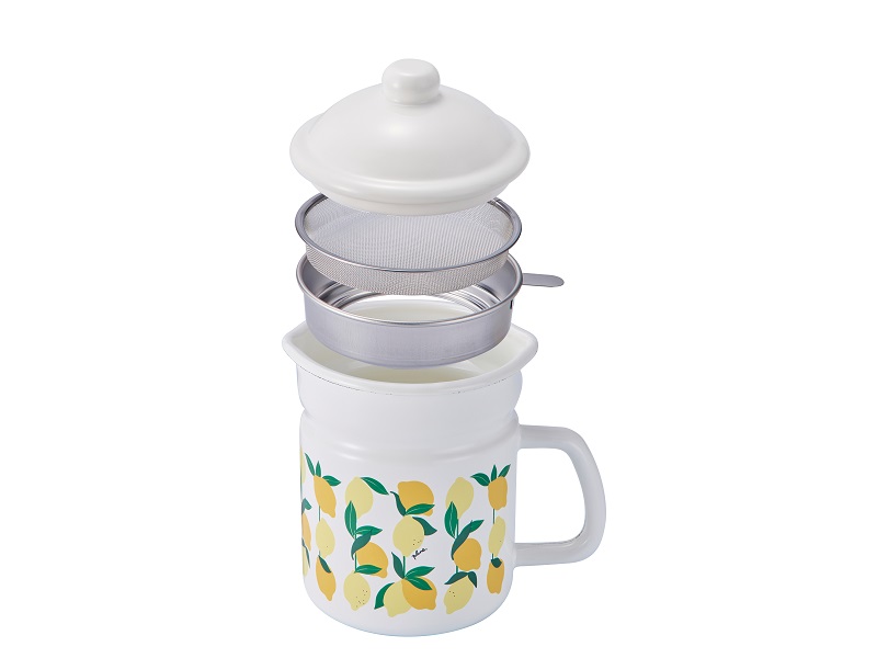 プルーン　ホーローオイルポットレモン