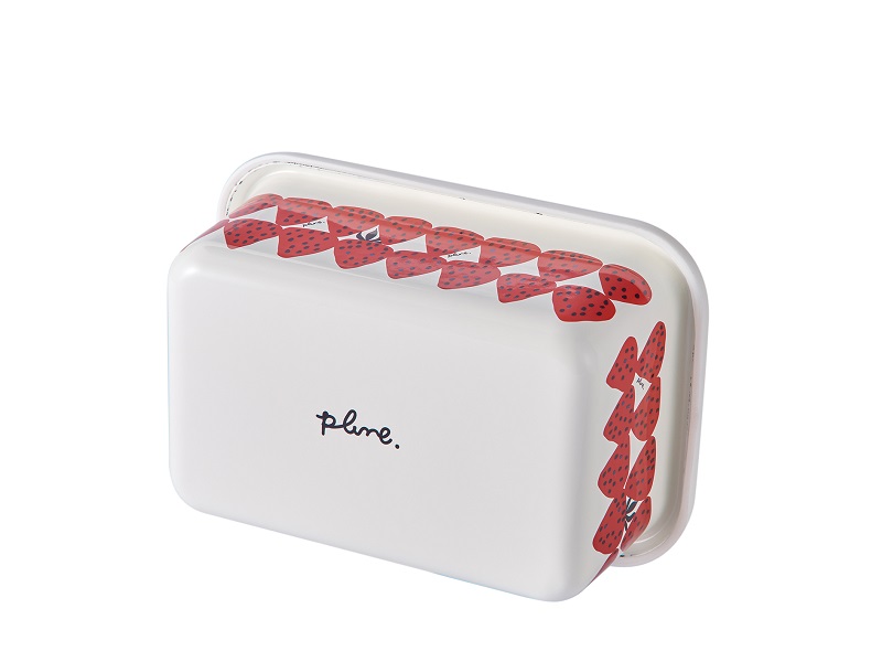 プルーン　ホーローレクタングルストッカー・Mあかいちご