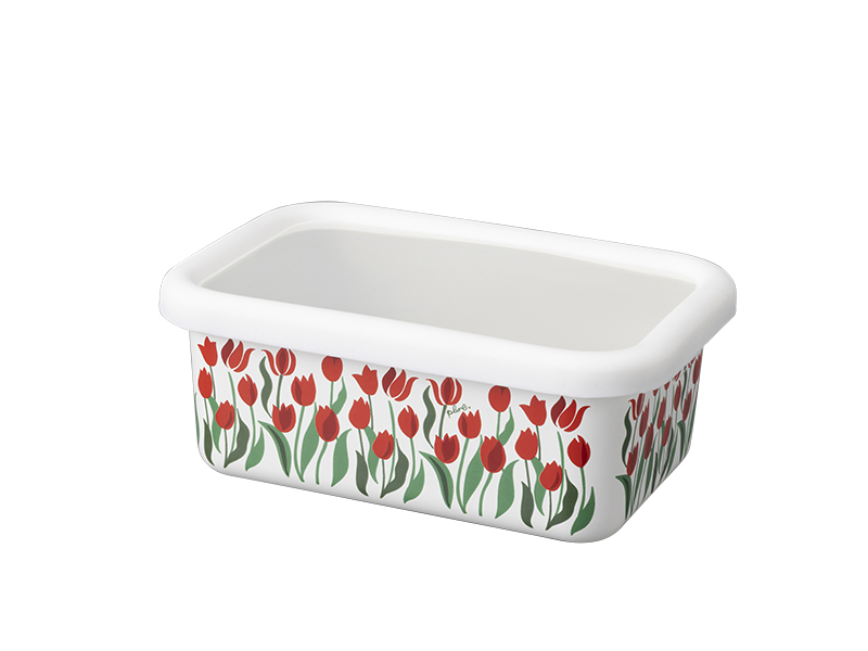 プルーン　ホーローレクタングルストッカー・Mチューリップパレット