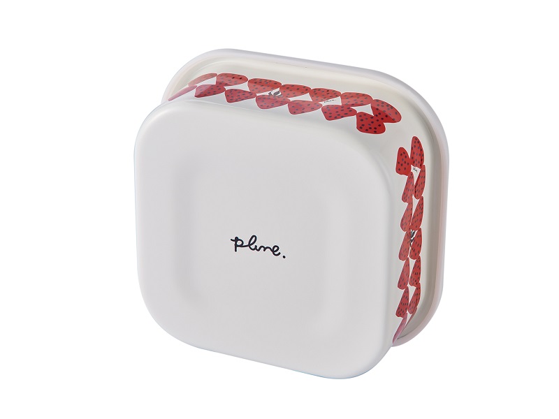 プルーン　ホーロースクエアストッカー・Lあかいちご