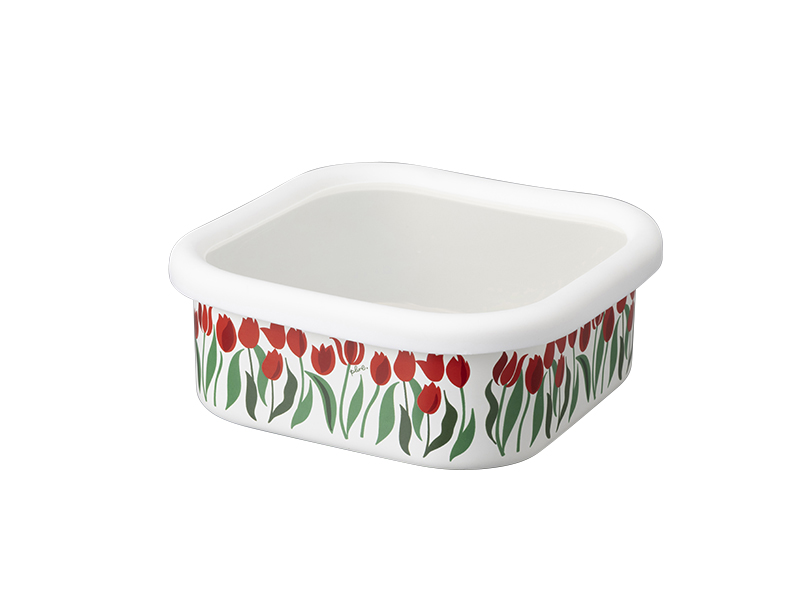 プルーン　ホーロースクエアストッカー・Lチューリップパレット