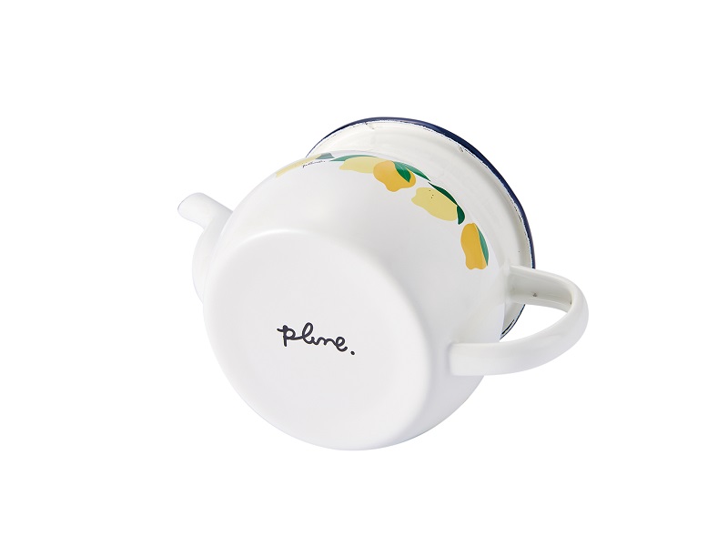 プルーン　ホーローティーポット(茶こし付)レモン