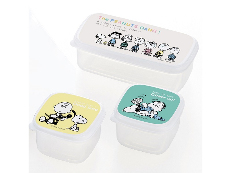 スヌーピー　ブレイクタイム　シール容器3pcセット