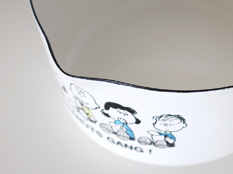 スヌーピー ブレイクタイム　ホーローミルクパン15cm