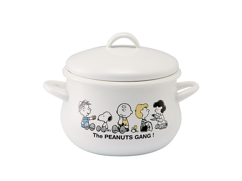 スヌーピー ブレイクタイム　ホーロー両手鍋16cm