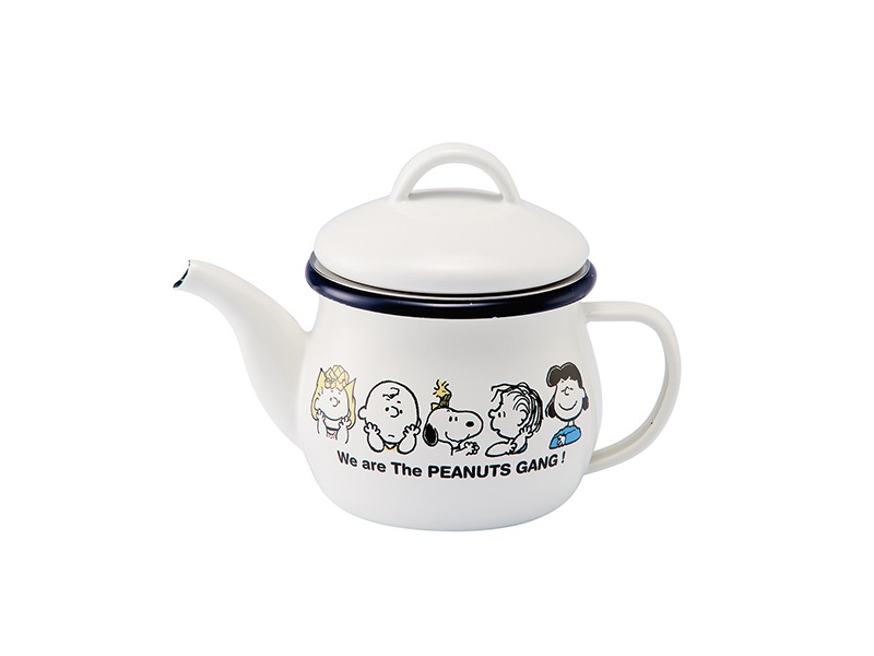 スヌーピー ブレイクタイム　ホーローティーポット(茶こし付)