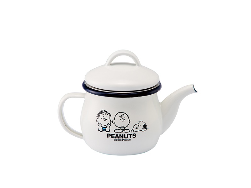 スヌーピー ブレイクタイム　ホーローティーポット(茶こし付)