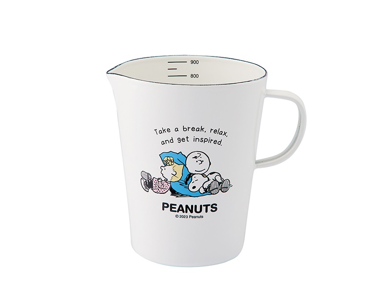 スヌーピー ブレイクタイム　ホーローメジャーカップ・L