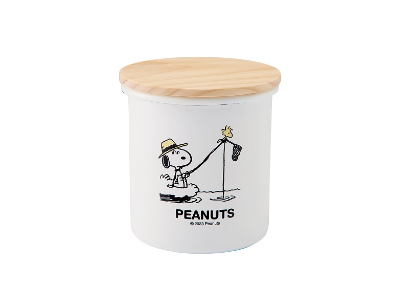 スヌーピー ブレイクタイム　ホーローキャニスター