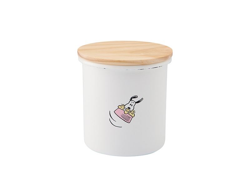 スヌーピー ブレイクタイム　ホーローキャニスター