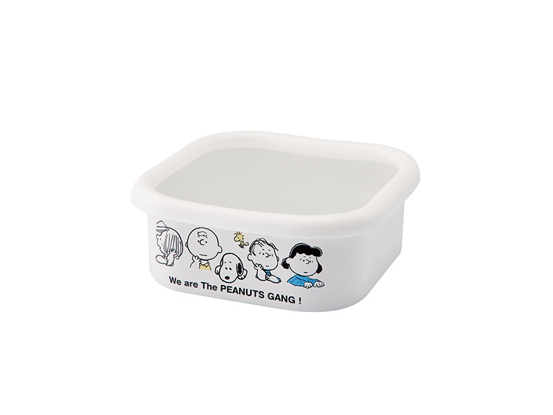 スヌーピー ブレイクタイム　ホーロースクエアストッカー・L