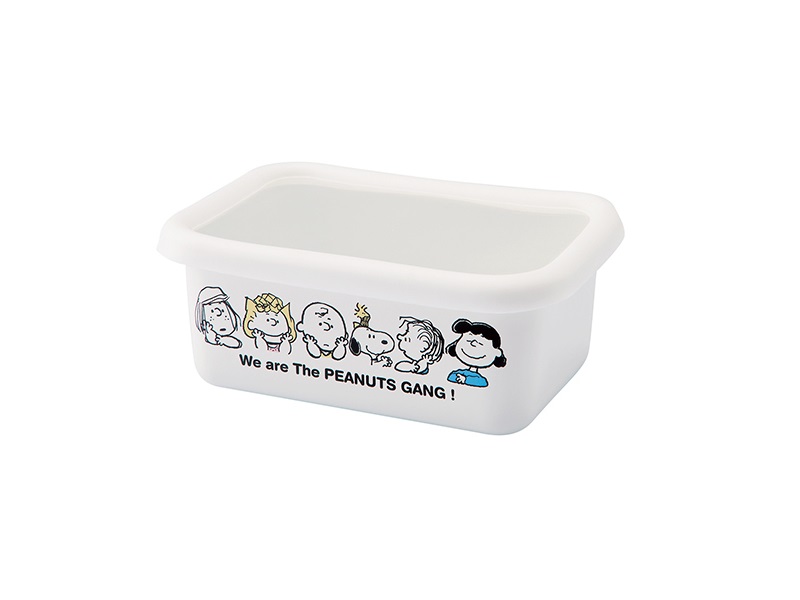 スヌーピー ブレイクタイム　ホーローレクタングルストッカー・M