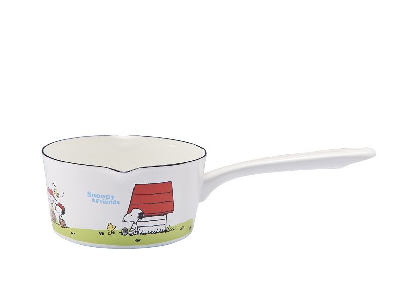 スヌーピー グリーンフィールド　ホーローミルクパン15cm