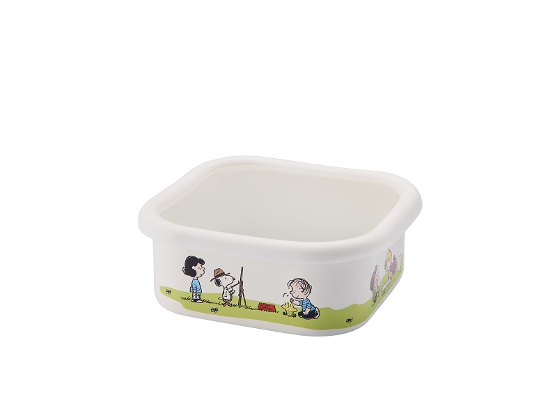 スヌーピー グリーンフィールド　ホーロースクエアストッカー・L