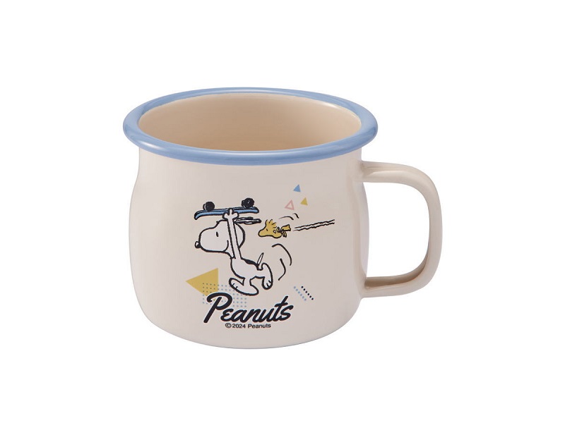 スヌーピー ホーローマグカップ「スケートボード」
