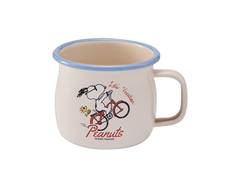 スヌーピー ホーローマグカップ「バイク」