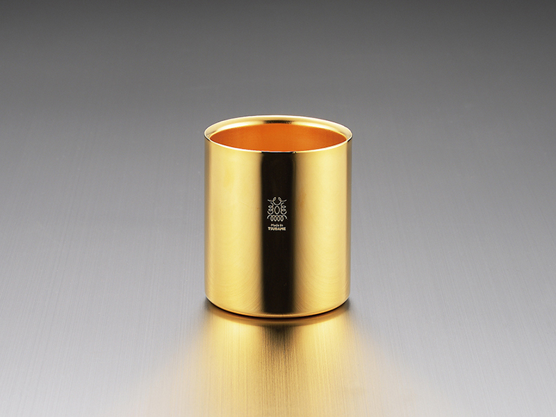 18-8ステンレスW構造24金メッキタンブラー