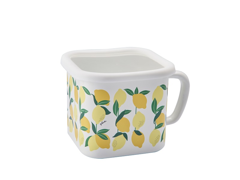 プルーン　ホーローマルチスクエアポットレモン