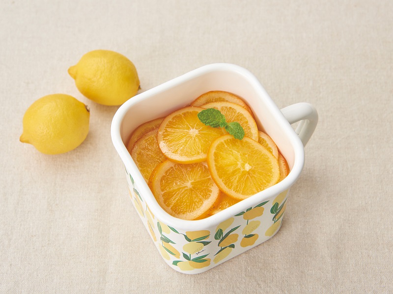 プルーン　ホーローマルチスクエアポットレモン