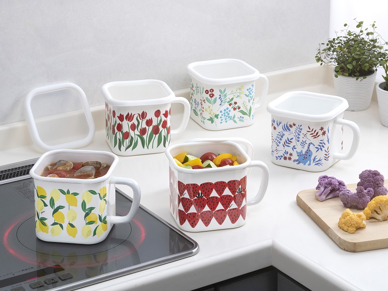 プルーン　ホーローマルチスクエアポットレモン