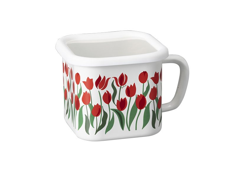 プルーン　ホーローマルチスクエアポットチューリップパレット